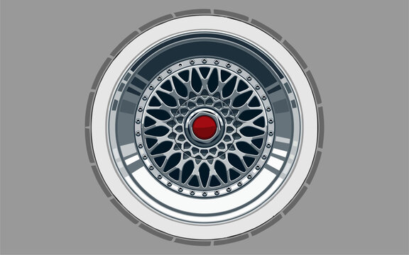 wheels gold silver, Car Wheel 3D illustration, Car wheel, set. Realistic design. Vector illustration