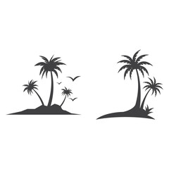 Fototapeta premium Palm tree summer logo and symbol template vector design