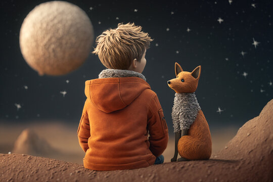 The Little Prince. Antoine Marie Roger de Saint Exupery. A timeless classic, a book, a story, for children and adults. Generative AI
