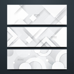 Abstract white and gray gradient background. geometric modern design. vector Illustration.