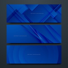 Premium background design with diagonal dark blue line pattern. Vector horizontal template for digital lux business banner, formal invitation, luxury voucher, prestigious gift certificate