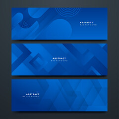 Fototapeta premium Abstract vector banners with bright geometric background / annual report / design templates / future Poster template design
