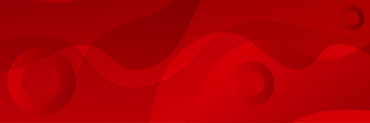 Red banner background