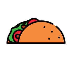 mexican taco icon