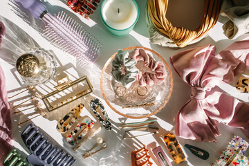 Hair Accessory Flat Lay