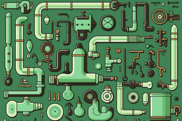 Plumbing pattern. Generative AI.