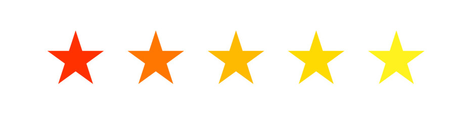 Star costumer rating icons design vector. Quality feedback satisfaction symbol.	