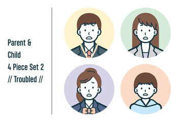 困っている親子の4点セットno.2