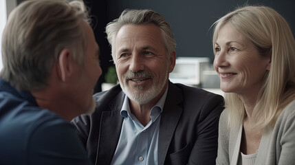 Navigating the Investment Landscape - Mature Couple Meeting with Financial Advisor for Wealth Management