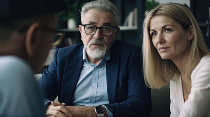 Investing for the Future - Mature Couple Meeting Financial Advisor for Retirement Planning