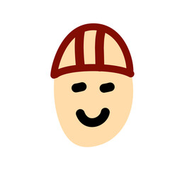 flat style cartoon face illustration