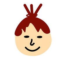 flat style cartoon face illustration