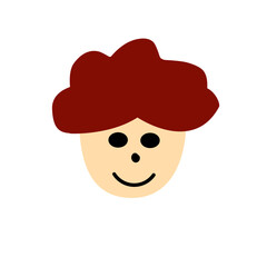 flat style cartoon face illustration