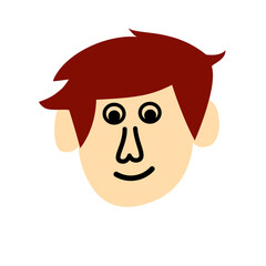 flat style cartoon face illustration
