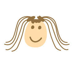 flat style cartoon face illustration