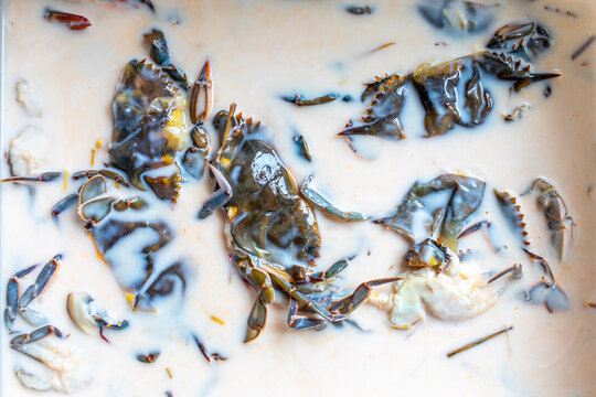 Buttermilk marinated soft shell crabs