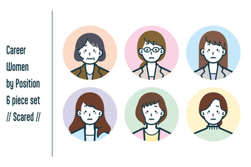 怖がっている役職ごとのキャリアウーマンの6点セットno.1