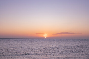 sunset over the sea