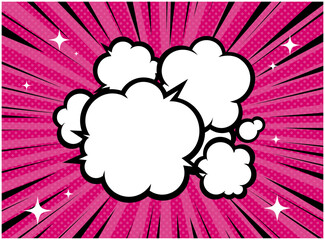 アメコミ風 ポップ素材 爆発 吹き出し ベクターイラスト