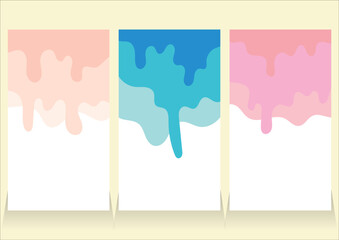 set of colorful banner with splash