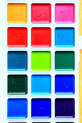 watercolor paints art education school palette