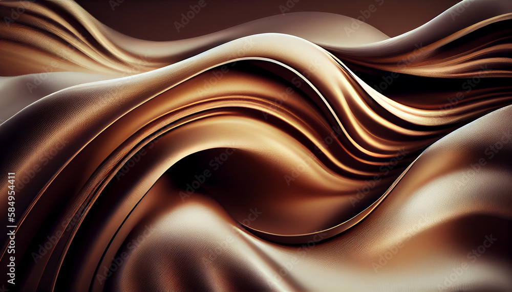 Poster abstract curve backdrop with a smooth wave pattern generated by ai