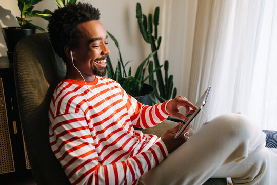 Man Using Digital Tablet 