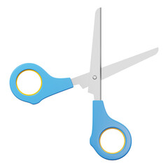 Scissors 3D Illustration. Scissors 3D Icon.