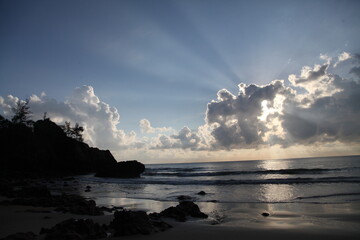 sunset over the ocean