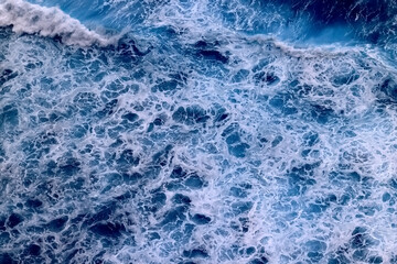water texture sea background, blue surface ocean waves ripple