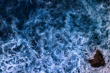 wave in the ocean abstract background, blue sea texture motion