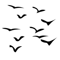 Naklejka premium Flying Bird Silhouette Vector