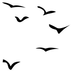 Flying Bird Silhouette Vector