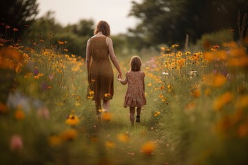 Floral Footsteps Together - generative ai