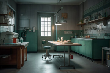 80's medical room Generative AI