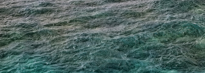 sea waves foam drone view abstract background ocean top