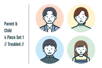 困っている親子の4点セットno.1