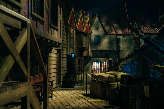 Winnipeg, Manitoba Canada - October 2022: A lifesize model of the ship called Nonsuch that sailed into Hudson Bay