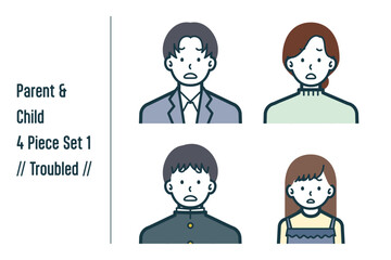困っている親子の4点セットno.1