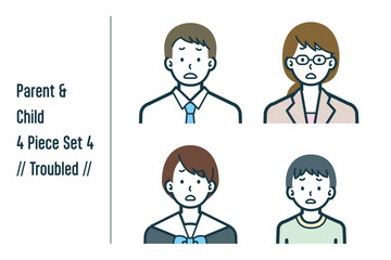 困っている親子の4点セットno.4