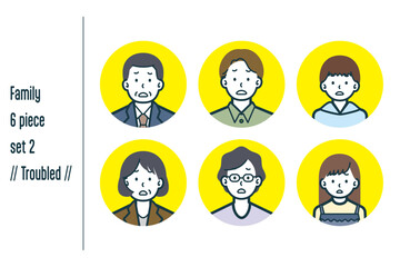 困っている3世代の家族の6点セットno.2