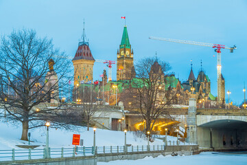 Fototapeta premium Downtown Ottawa city skyline, cityscape of Canada