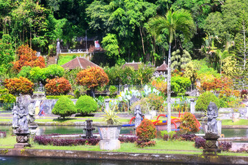 Obraz premium bali temple palace, religion asia landscape architecture indonesia