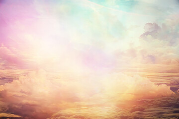 Fototapeta na wymiar watercolor gradient pastel background clouds abstract, wallpaper heaven