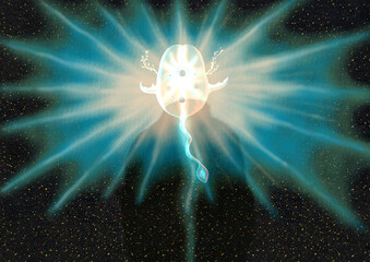 Alien Radiating Light