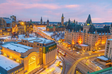 Downtown Ottawa city skyline, cityscape of Canada