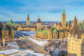 Fototapeta premium Downtown Ottawa city skyline, cityscape of Canada