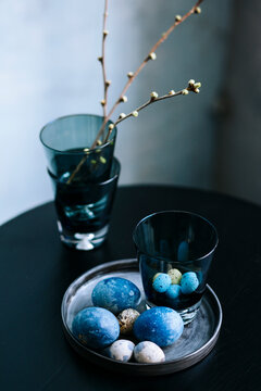 Easter minimalistic still lifewith eggs.