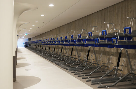 empty bicycle parking