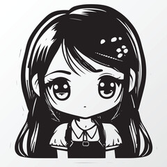 A sketch of a anime girl character